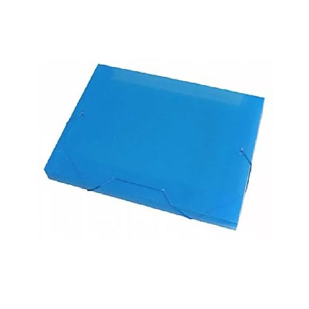 Kit 20 Pastas Aba Elásticas Plástica Ofício Azul 40mm Acp 1024
