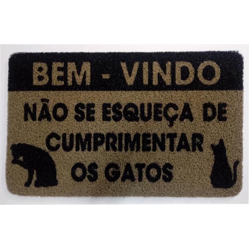 Tapete Capacho 80x40 Divertido Casa Lar Gato Nao Se Esqueca porta entrada apartamento