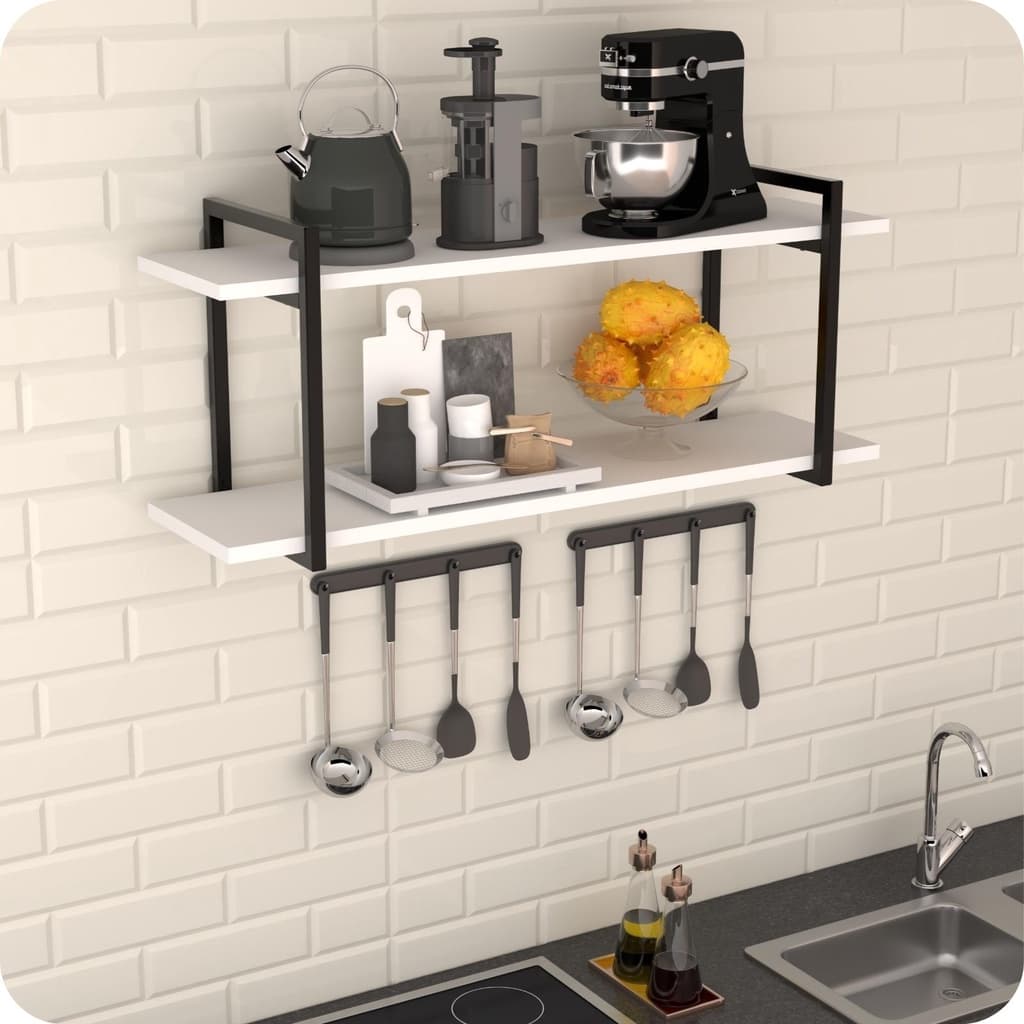 Prateleira Estilo Industrial Cozinha de Parede GND PB 60cm