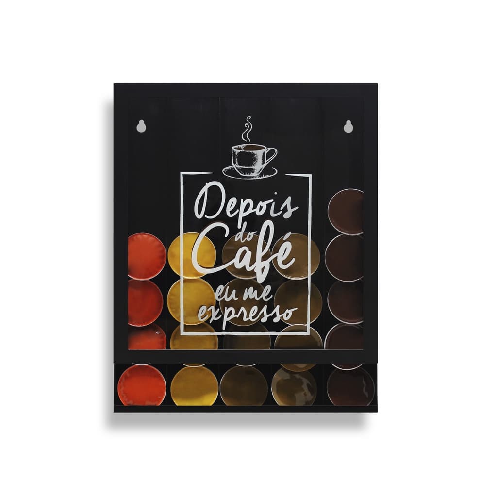 SUPORTE DE ACO DE PAREDE P/CAPSULAS EXPRESSO