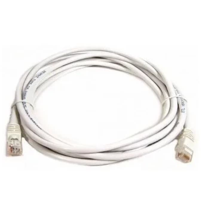 Cabo Rede Rj45 Branco 5 Metros Internet Net Lan Utp Montado