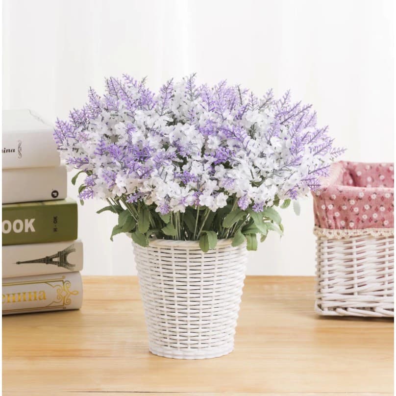 10 Cabeças Flores Artificiais De Lavanda Casamento Falsas Noiva Festa Decoração De Casa