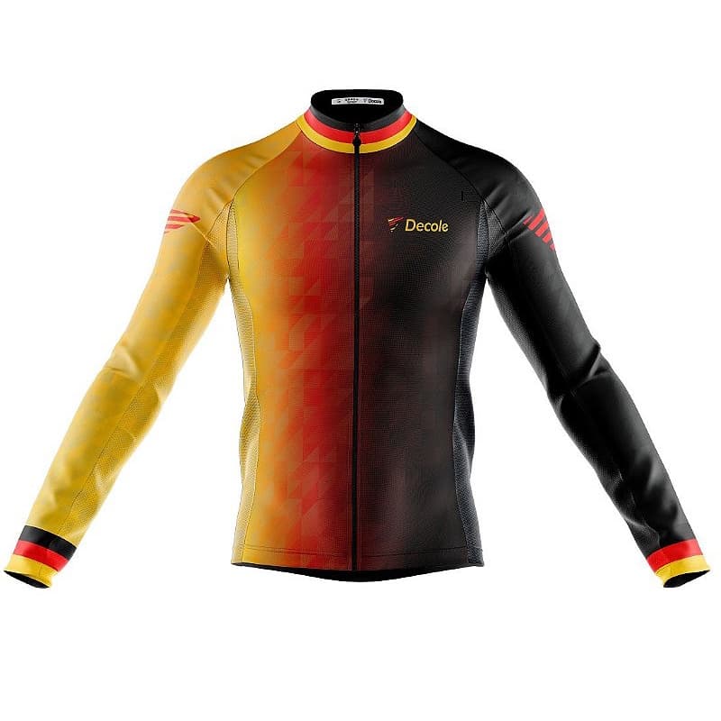 Camisa Ciclismo Copa Alemanha Manga Longa Decole Uv Bike Mtb