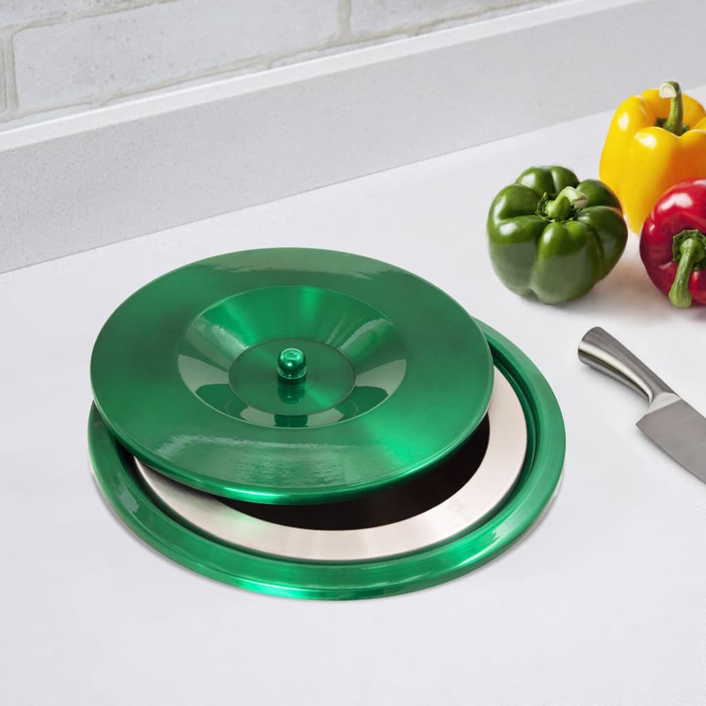 Lixeira Embutir Pia Cozinha Granito 5L Aluminio Verde