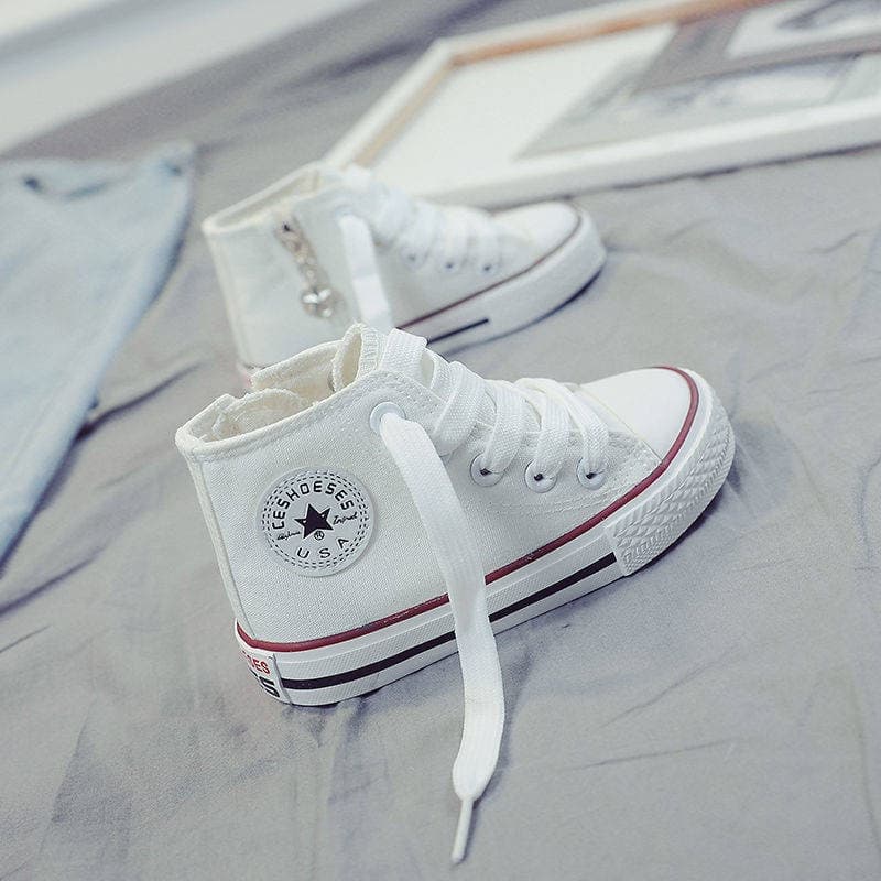 Sapatos De Lona Alta Para Crianças Meninos Meninas Pano De Verão Único Novo Estilo
