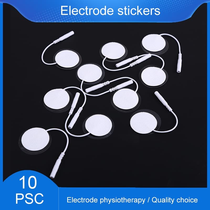 Almofadas De Eletrodo Slim Electro Pad Para Unidade Terapia Muscular Pulso Cabo Condutivo Linha Fisioterapia Máquina