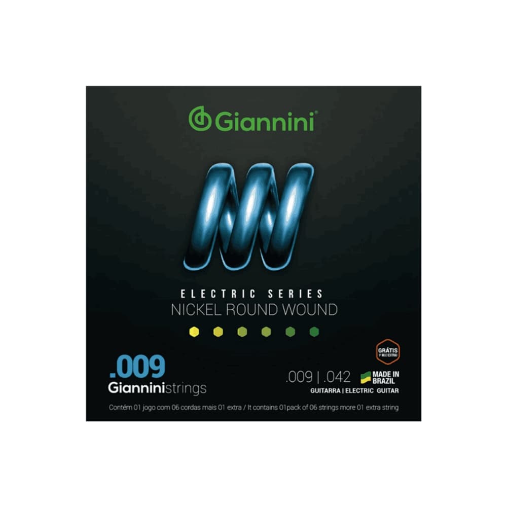 ENCORDOAMENTO GIANNINI P/ GUITARRA GEEGST9 NIQUEL 0.9