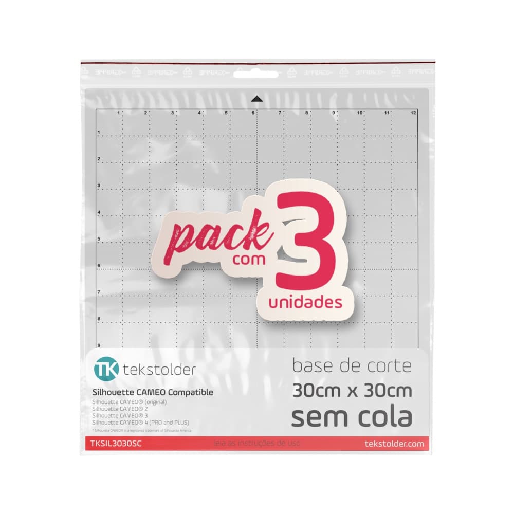 Kit 3 Bases De Corte Silhouette Cameo 30x30 Sem Cola