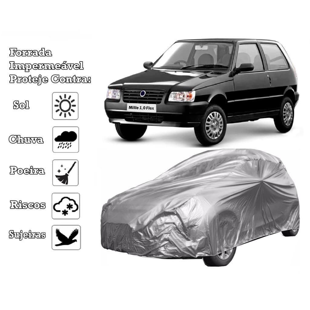 Capa Cobrir Carro Fiat Uno Forrada e 100% Impermeável