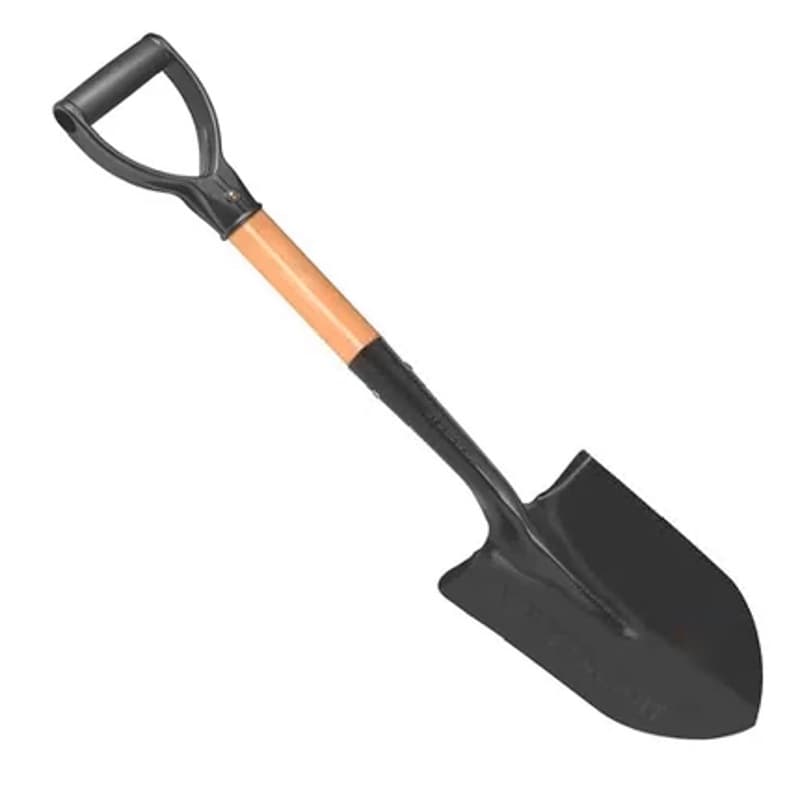 Pá Ajuntadeira Para Jardinagem Jardim Mini Com Bico 68cm Cabo Madeira Curto Plantar Horta Prático