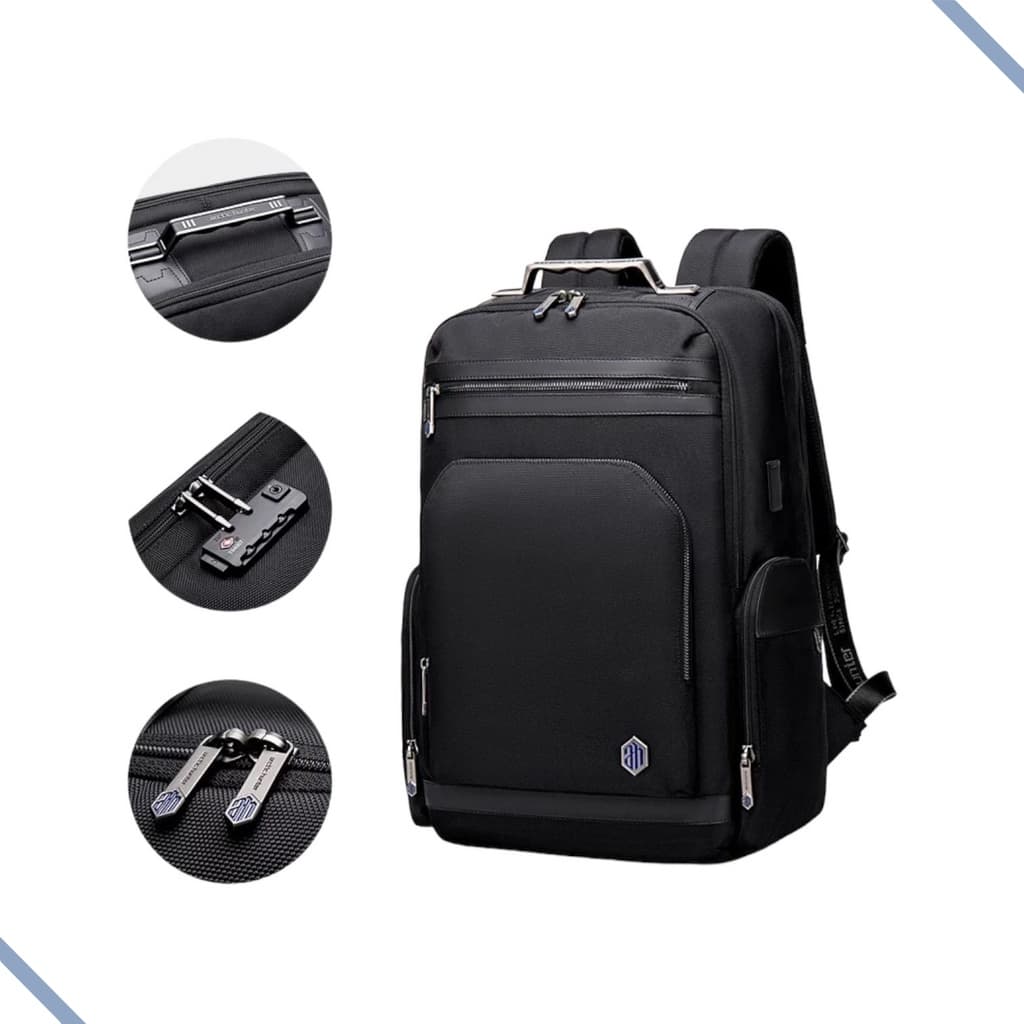 Mochila Executiva Viagem Impermeável Com Pasta de Notebook