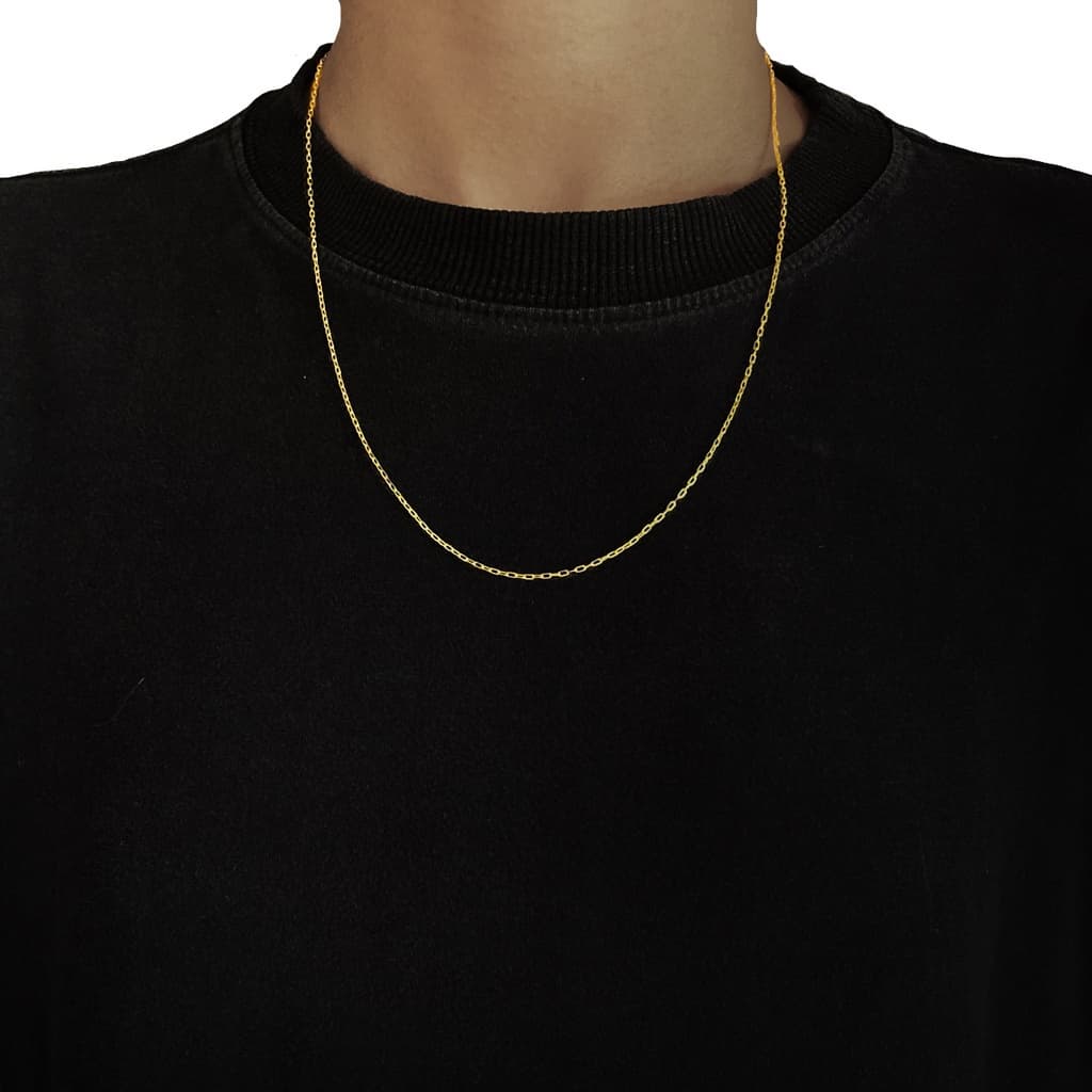 Correntinha masculina banhada a ouro 18k