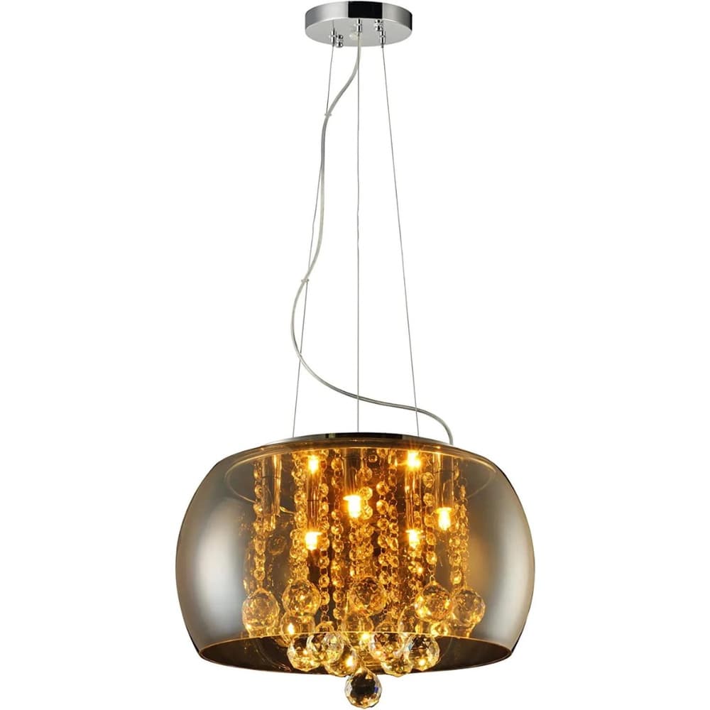 Lustre Wessex Cúpula Redonda Vidro 5xG9 Avant Âmbar Translúcido - Ø 40cm