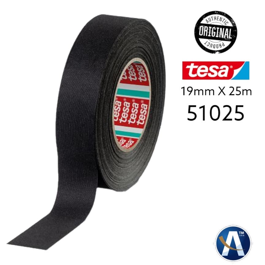 Fita Isolante Tecido Lonada Chicote 19mmX25m Anti Chamas Original Tesa