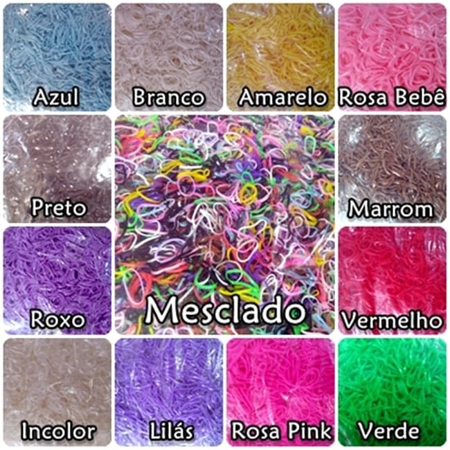 Elastico De Silicone Para Cabelo - 10.000 Unidades Sortido