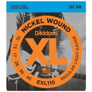 Cordas Daddario Encordoamento Guitarra Aço Exl110 010
