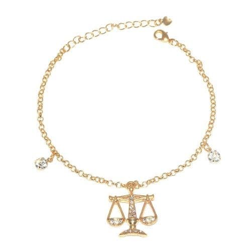 Pulseira Profissões Direito Justiça Folheada A Ouro 18k