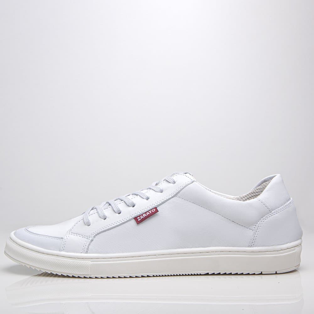 Tênis Masculino em Couro Rep101 Zarato Off White 2332