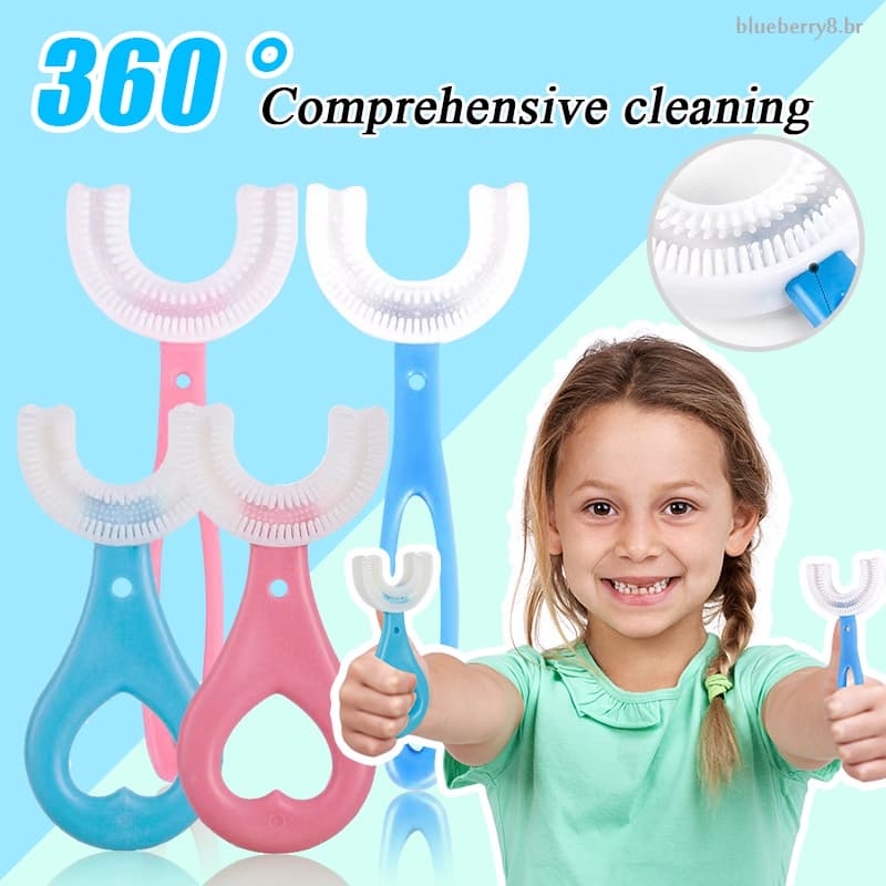 Toobrush Em Forma De U De 360 Graus Para Crianças De 2 A 12 Anos