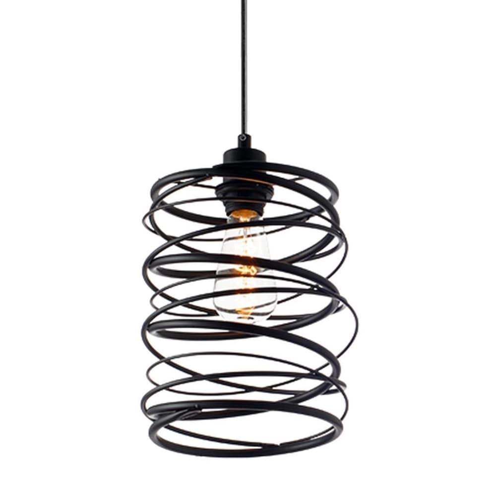 Pendente Electra Aço 1xE27 Preto Fosco
