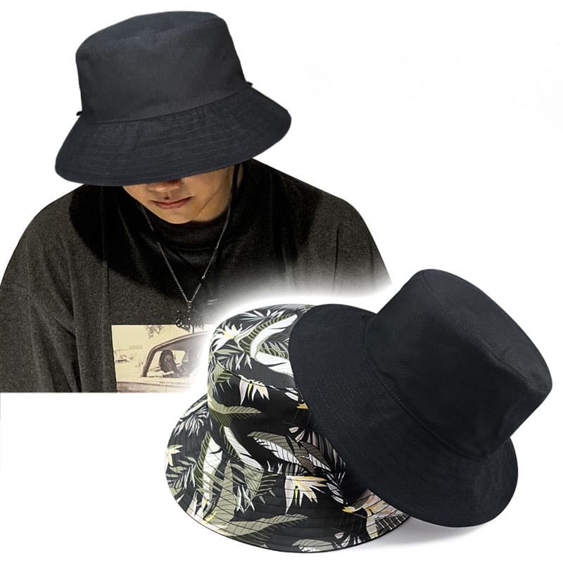 Chapéu De Pescador De Cabeça Grande Para Homens Balde De Dupla Face Verão Moda De Lazer Praia