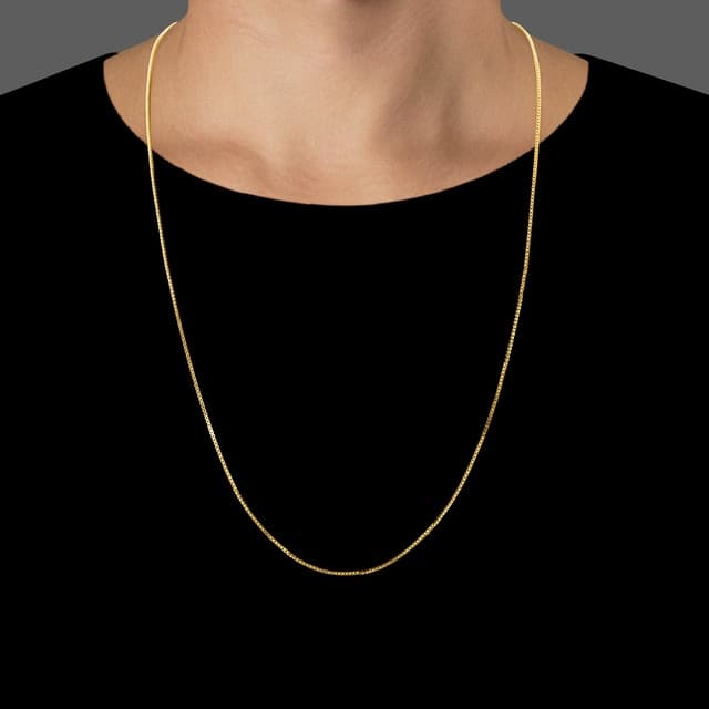 Cordão Corrente Masculina Veneziana 70cm e 60cm Banhado a Ouro 18k
