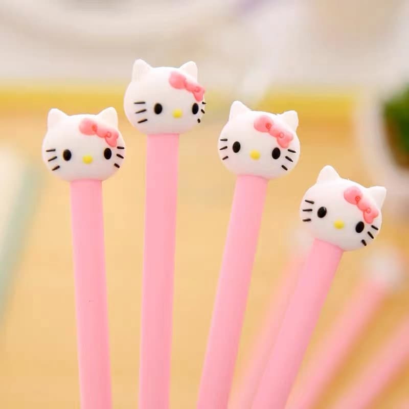 Caneta Gel De Gato Bonito Criativo Menina Rosa Coração À Base De Água De Desenho Animado Estudante Escritório Papelaria Assinatura