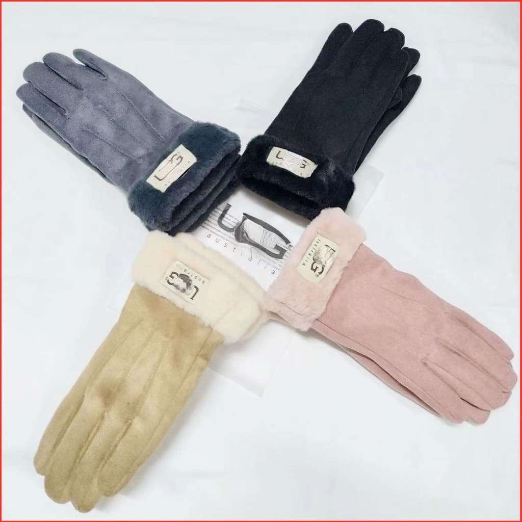 Luvas Femininas De Moda Outono Inverno Fofas De Dedo Quente Mittens Exterior Tela