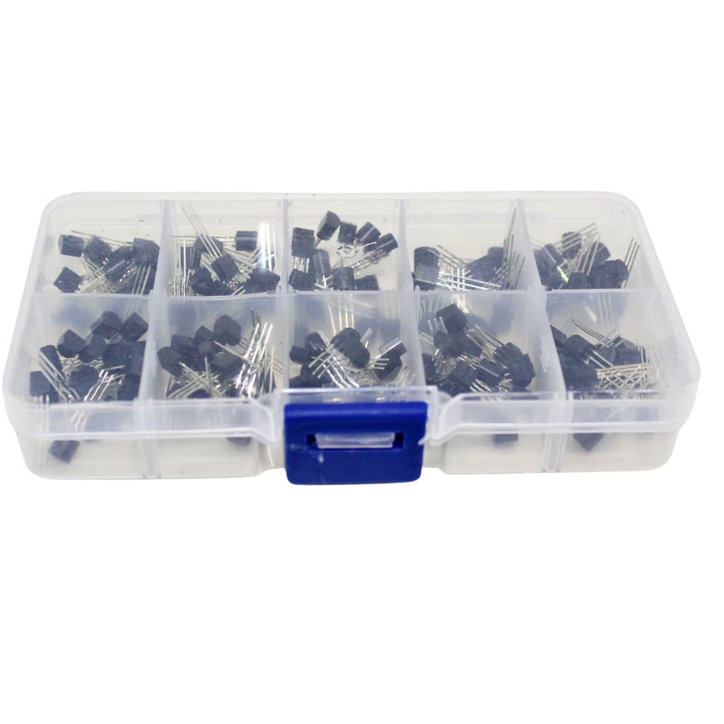 KIT 200 TRANSISTORES 10 VALORES COM BOX