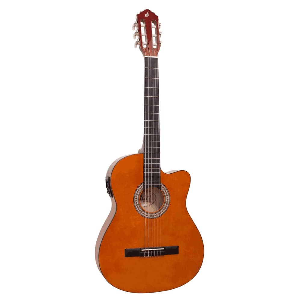 VIOLÃO GIANNINI ELÉTRICO NF-14 FLAT DE NYLON NATURAL