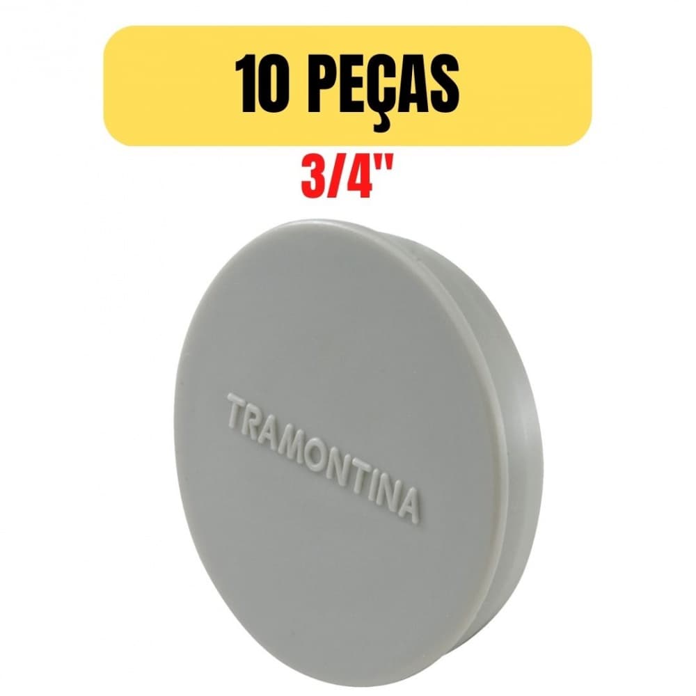 Kit 10 Tampões Plásticos Condulete Múltiplo 3/4" Tramontina Vedação Elétrica