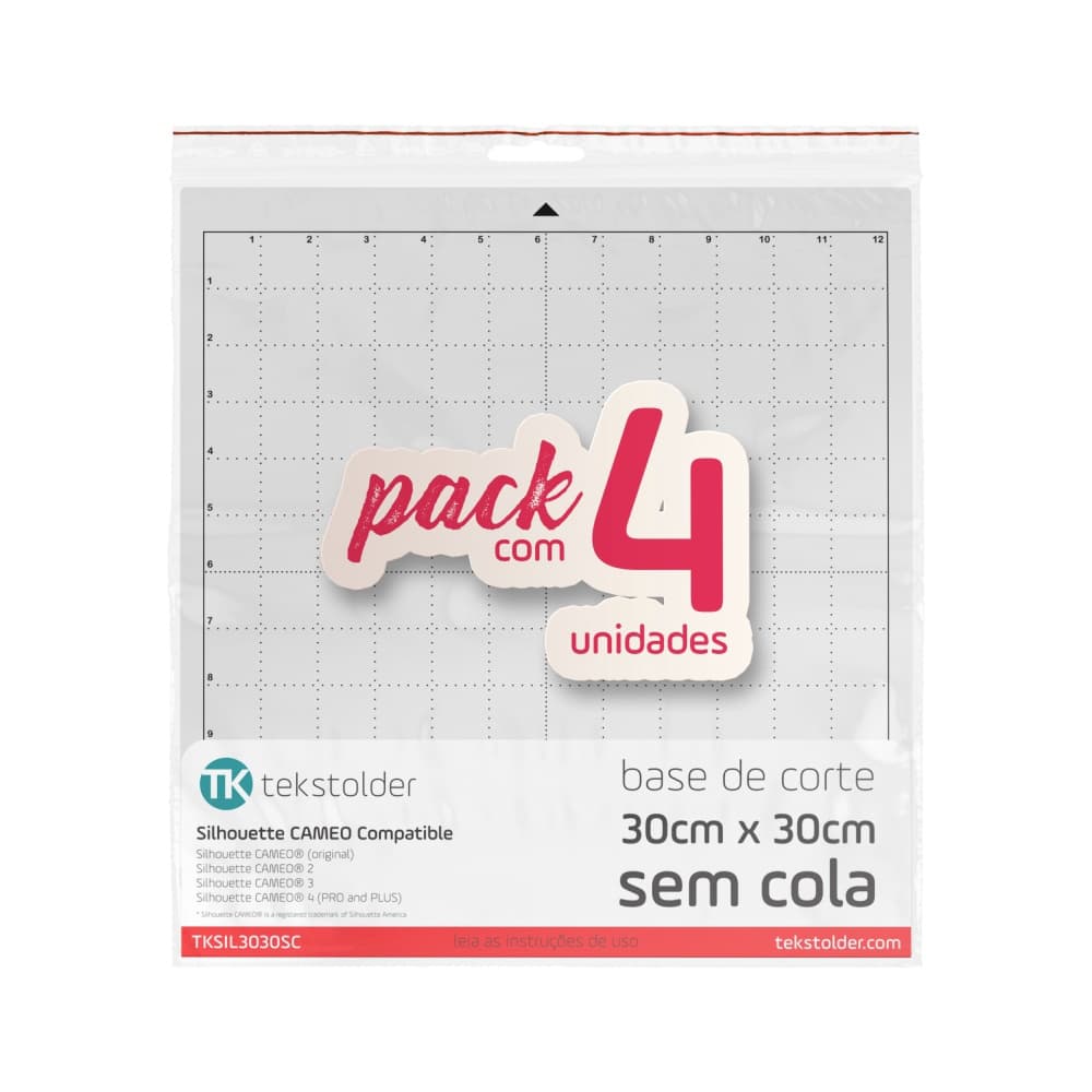 Kit 4 Bases De Corte Silhouette Cameo 30x30 Sem Cola