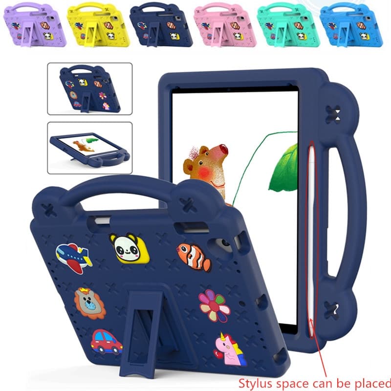 Capa Para iPad 10a Geração 2022 Tablet De 10,9 Polegadas De Suporte Crianças Com Cabo Amigável De Espuma Segura Criança Aprendendo À Prova De Choque