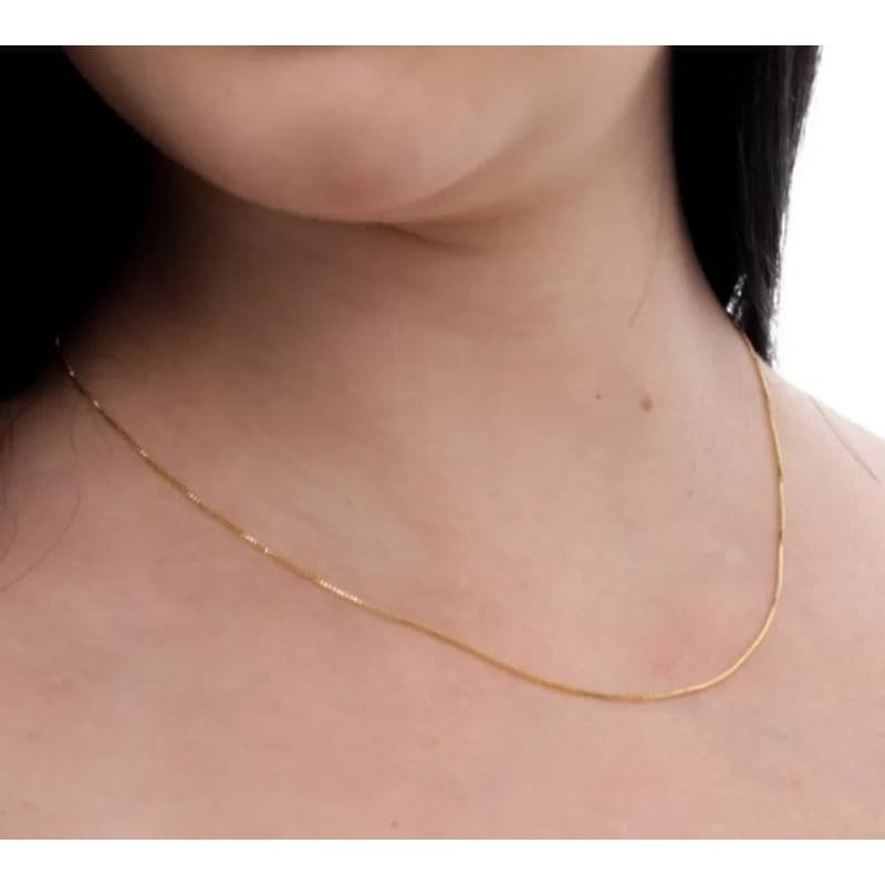 Corrente Moeda Antiga Veneziana Fio de Ouro feminina.