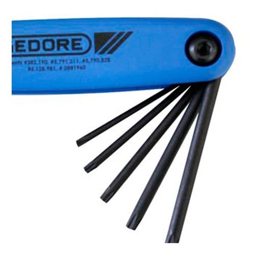 Jogo De Chave Torx GEDORE T6 A T25 Canivete 8 Peças Ref 024660