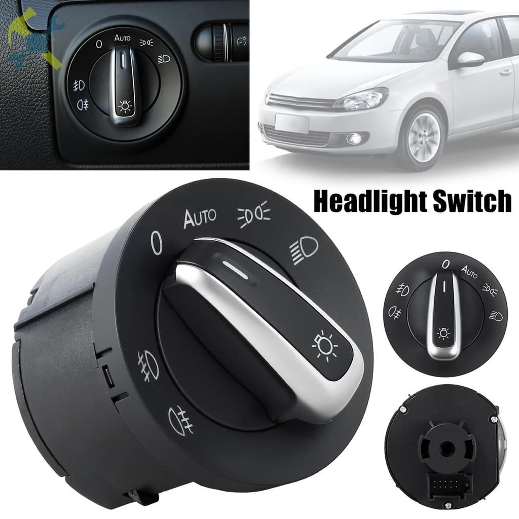 Interruptor De Farol Compatível Com VW Golf/Jetta MK5 MK6 Reutilizável Dimmer Para Automóvel /Headlight Fog Lamp Light Switch Control