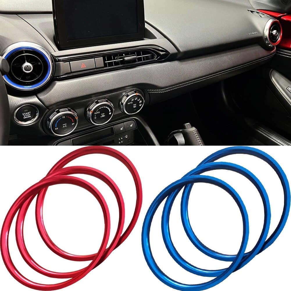 Guarnição Do Anel De Saída De Ventilação AC Ar Condicionado Para mazda MX-5 MX5 2 CX-3 CX3 RF ND