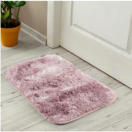 Tapete Peludo para Porta Felpudo  40cm x 60cm Antiderrapante Shaggy - Várias Cores