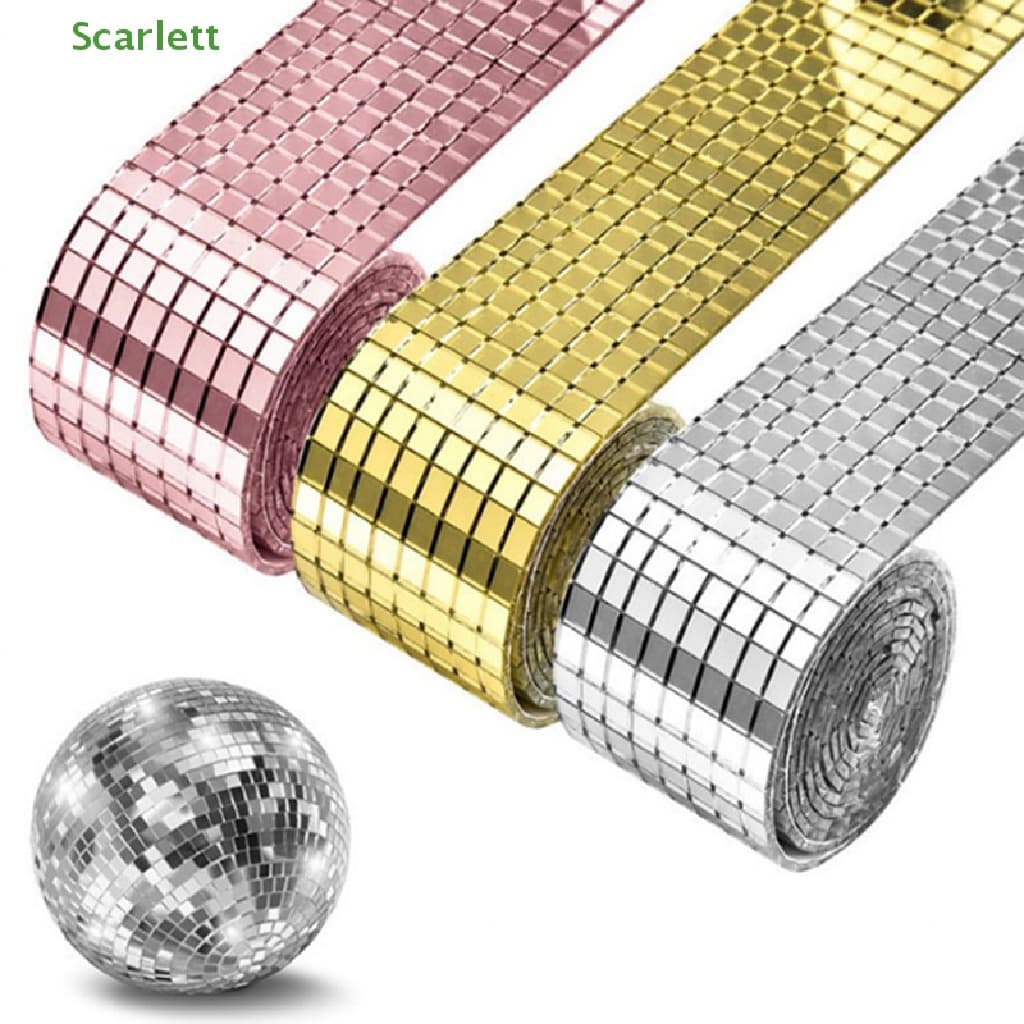 [Scarlett] Adesivos De Azulejos De Mosaico Espelhado DIY Autoadesivo Quadrado Acrílico Adesivo De Parede [Preferido]
