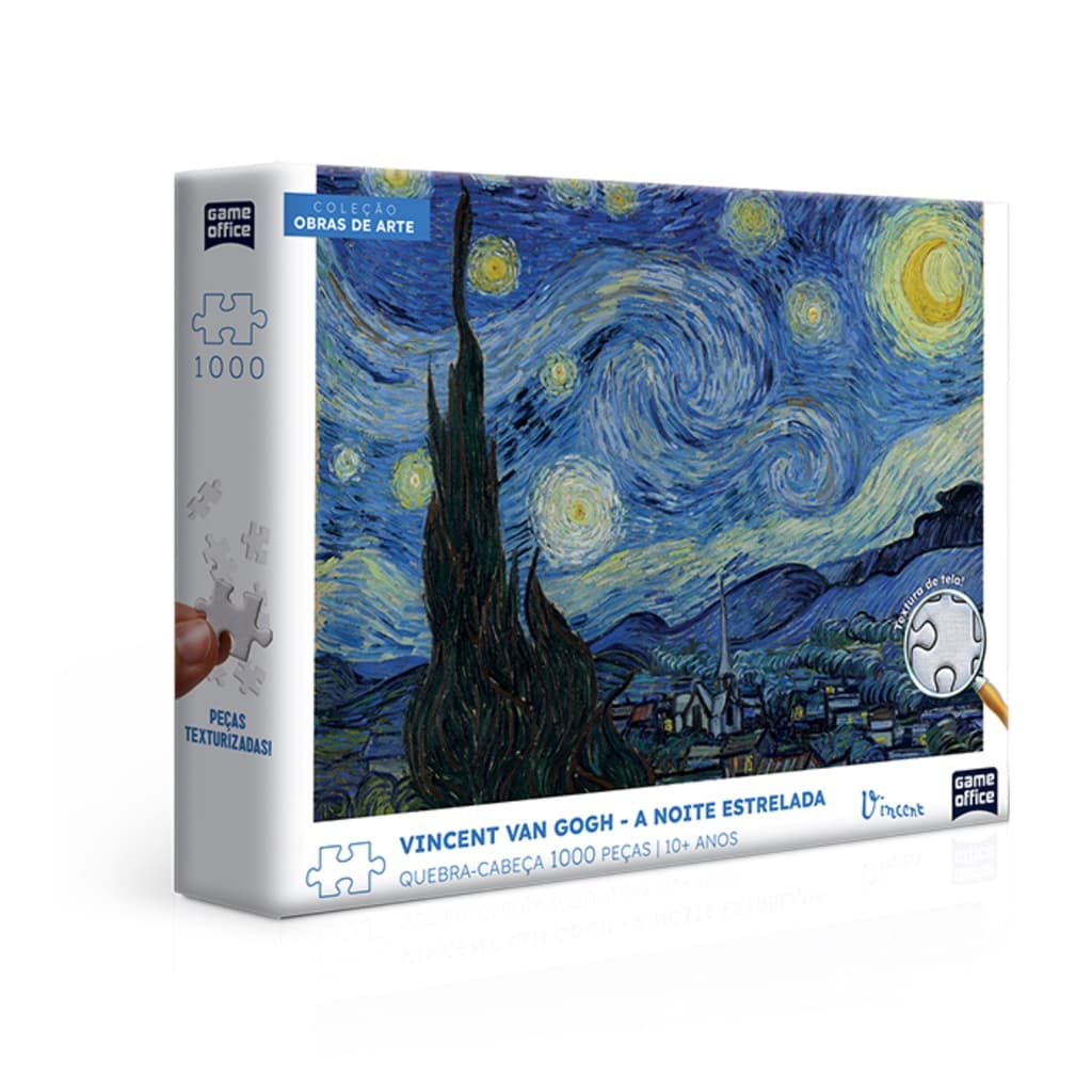 Quebra Cabeça A noite estrelada Vincent Van Gogh 1000 peças Toyster