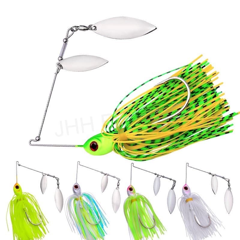 17g  Isca de pesca Spinner Bait Metal Lure Lantejoulas com borlas Gancho