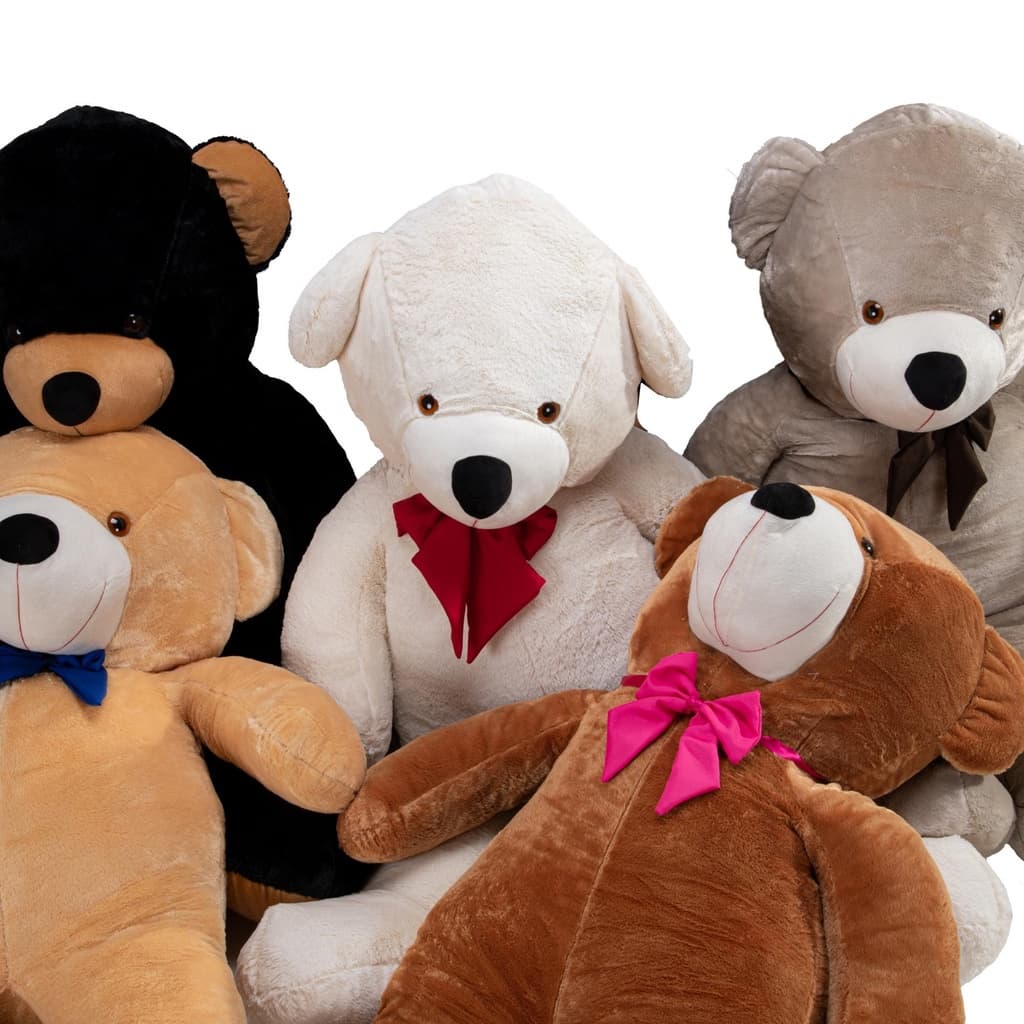 Urso Grande de Pelúcia 1,10 Metros Com Laço Cestas Dia dos Namorados Data Comemorativas