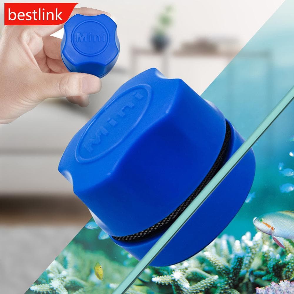 BESTLINK Aquário Escova Magnética Vidro Flutuante Raspador De Algas Limpador De Curva Mini Ferramenta Esfregão Imã De Limpeza N1U2