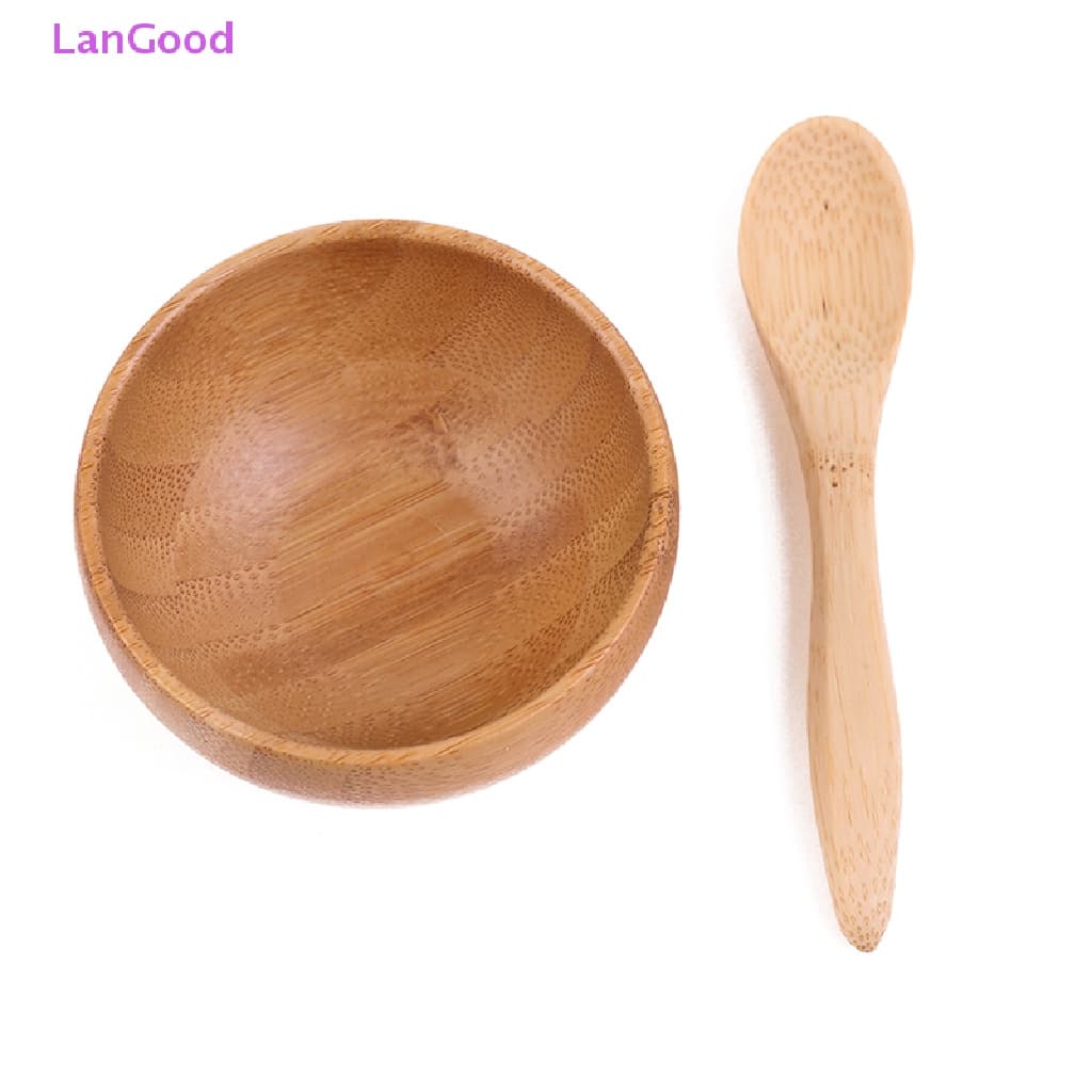 LanGood Máscara Tigela Fofa Cuidados Com A Pele Pequena Facial Eco Bambu Conjuntos De Ferramentas Misturadoras HOT