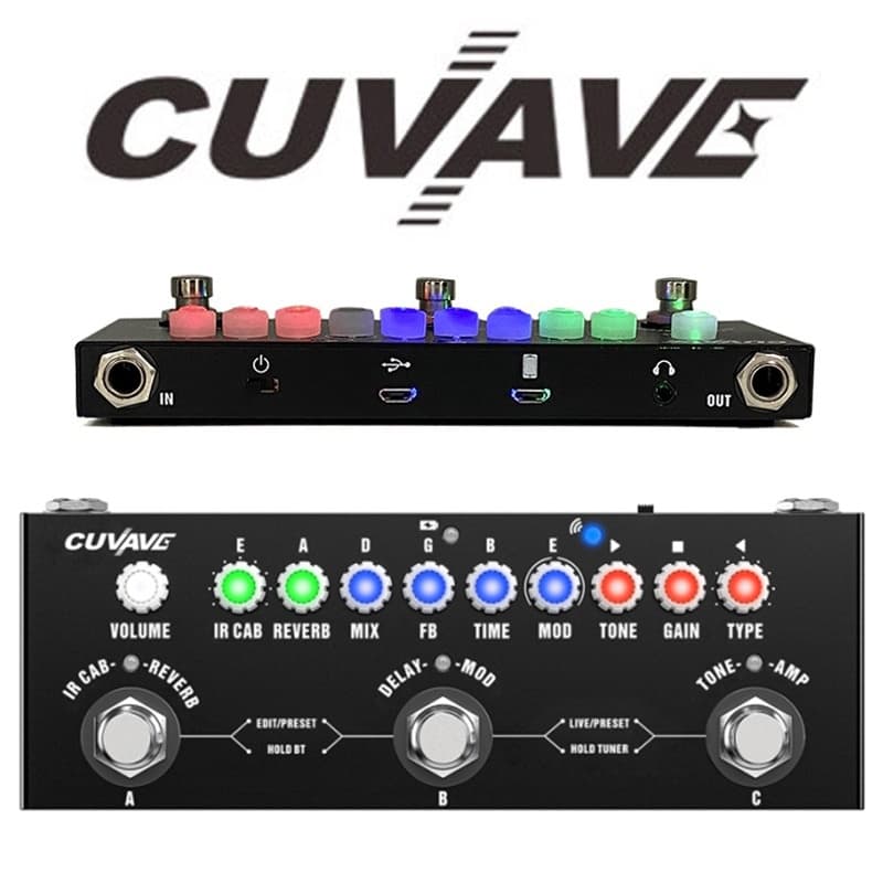 CUVAVE cube baby Multi-Efeitos pedal de guitarra Acessórios para Processor portable Rechargeable Delay Chorus Phaser Reverb