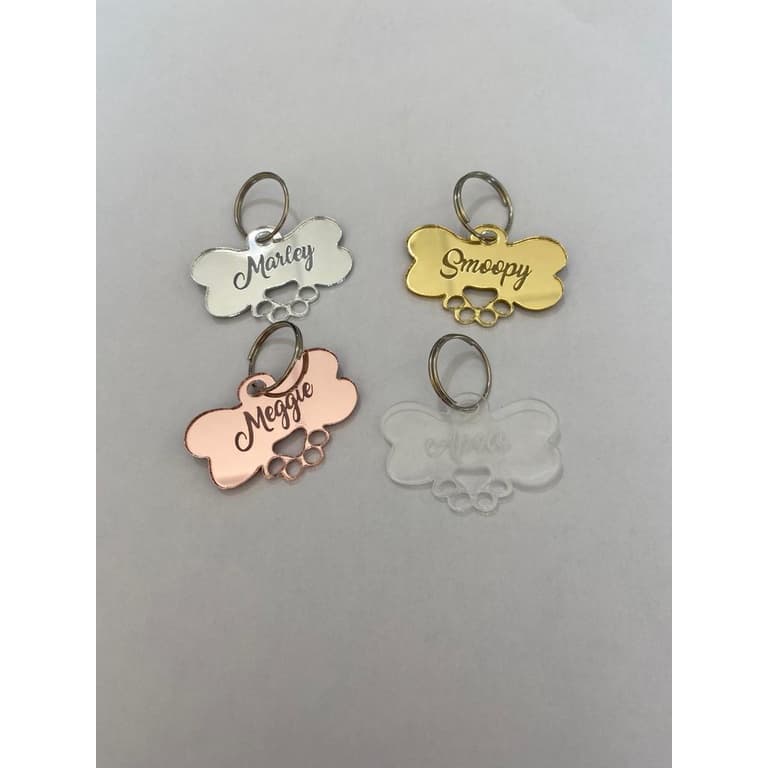 Placa/Pingente  Coleira de Cães Personalizado Acrílico