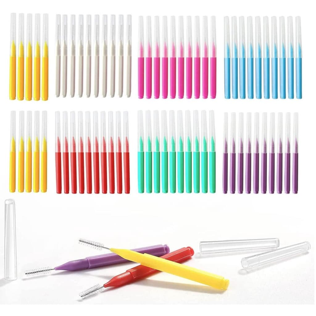70pçs Escova De Dente Para Limpador Palito Interdental Cabeça Dental Oral Higiene Dentária De Dentes