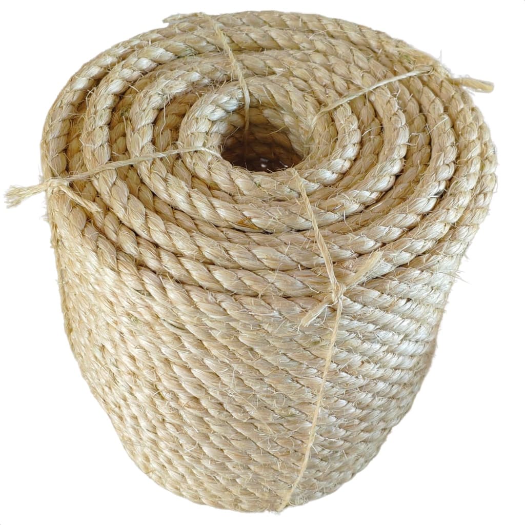 CORDA DE SISAL LASIS 12MM 20M ARTESANATO ARRANHADORES DECORAÇÃO RUSTICA JUTA