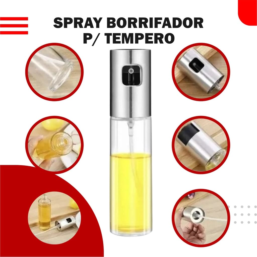 Pulverizador Azeite Vinagre Spray 100ml Borrifador Galheteiros Premium Culinário