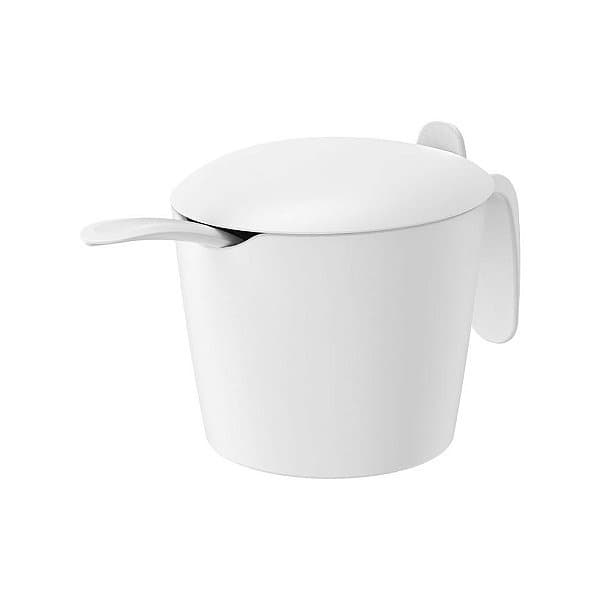 Açucareiro Bistrô Branco Ou Acompanha Colher de Acrílico